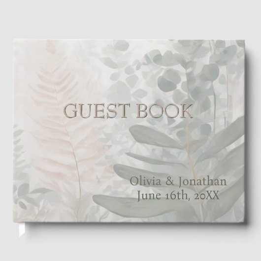 Misty Forest Wedding Guest Book Gastenboek (Voorkant)