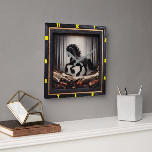 Misty Gallop:  verkoold Fries hout Vierkante Klok