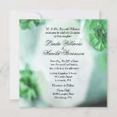 Misty Green Floral Wedding Invitations (Devant)