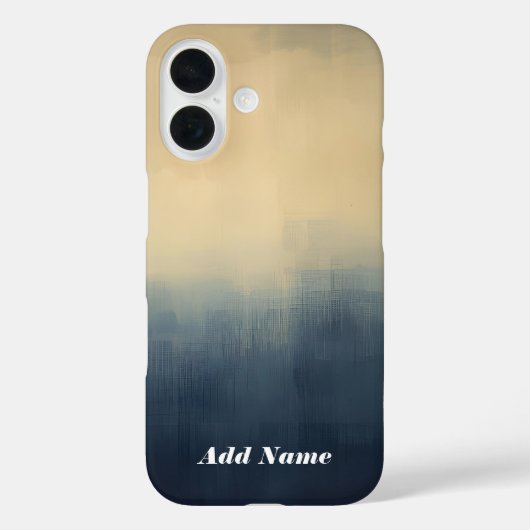Misty Horizon – Abstracte Gradient Cityscape Art P Case-Mate iPhone Case (Achterkant)