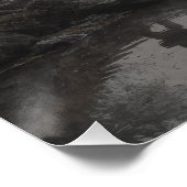 Misty Japanese Mountain Wall Art Poster (Coin)