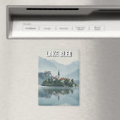 Misty Lake Bled Slovenia Magneet (Insitu (Vaatwasser))