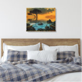 Misty Lake Canvas Afdruk (Insitu (Slaapkamer))