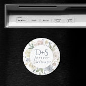 Misty Lake | Dusty Floral Altijd voor altijd Monog Magneet