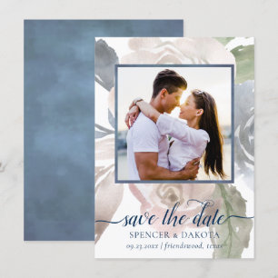 Misty Lake   Mooie zachte stoffige Hued bloemfoto Save The Date