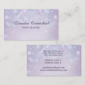 Misty Mauve Bokeh Event Planner Visitekaartjes (Voorkant / Achterkant)