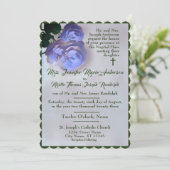 Misty Mauve et Green Faire-part de mariage (Debout devant)