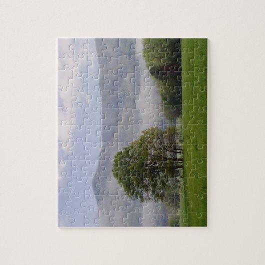 Misty meadow en Rich Mountain, Cades Cove, Legpuzzel (Verticaal)