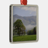 Misty meadow en Rich Mountain, Cades Cove, Metalen Ornament (Rechts)