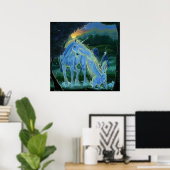 "Misty Midsummers Morning" Unicorn Canvas Print (Thuiskantoor)