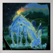 "Misty Midsummers Morning" Unicorn Canvas Print (Voorkant)