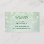 Misty Mint Bokeh Cartes de visite de l'organisateu (Dos)