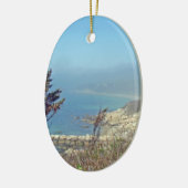 Misty Morning bij Nobska Point - Cape Cod MA Keramisch Ornament (Links)