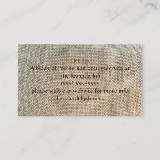 Misty Morning Fall Détails Carte de visite (Devant)