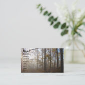 Misty Morning in het bos Visitekaartje (Staand voorkant)