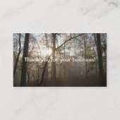 Misty Morning in het bos Visitekaartje (Achterkant)