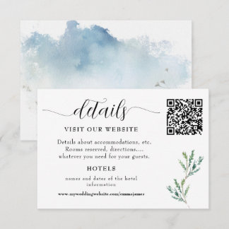 Misty Morning Meadow Wedding Details RSVP Kaartje