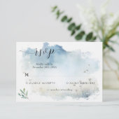 Misty Morning Meadow Wedding RSVP (Staand voorkant)
