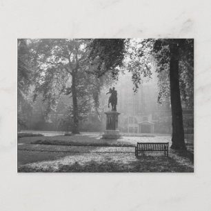Misty Morning op het plein Briefkaart