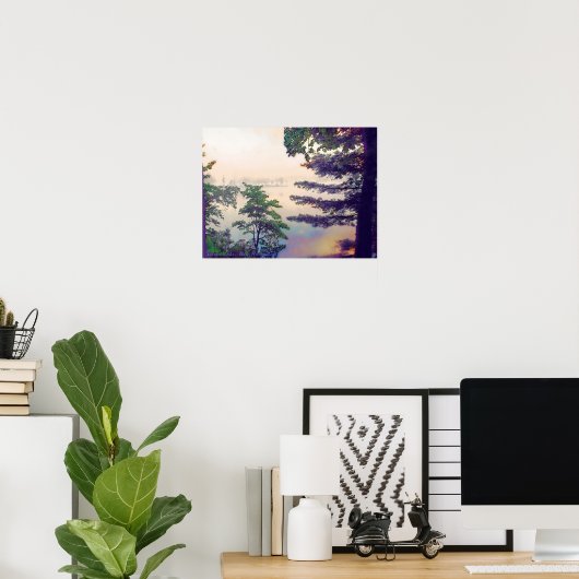 Misty Morning Poster (Thuiskantoor)