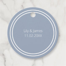 Misty Morning Wedding Favor Labels met Anchor