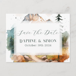 Misty Mountain bruiloft Aankondigingskaart
