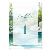 Misty Mountain bruiloft Kaart (Achterkant)