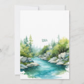 Misty Mountain bruiloft Kaart (Achterkant)