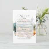 Misty Mountain bruiloft Menu (Staand voorkant)