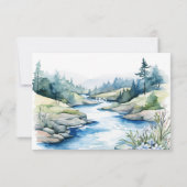 Misty Mountain bruiloft RSVP Kaartje (Achterkant)