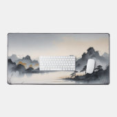 Misty Mountain Desk Mat - Rustig landschap voor C (Keyboard & Muis)