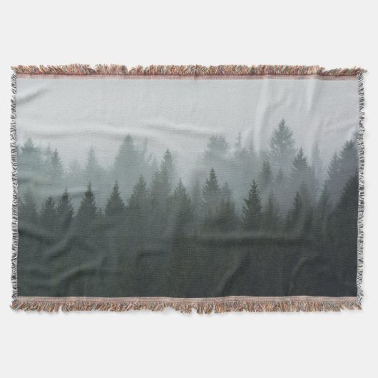 Misty Mountain Forest herfstmist Deken (Voorkant)