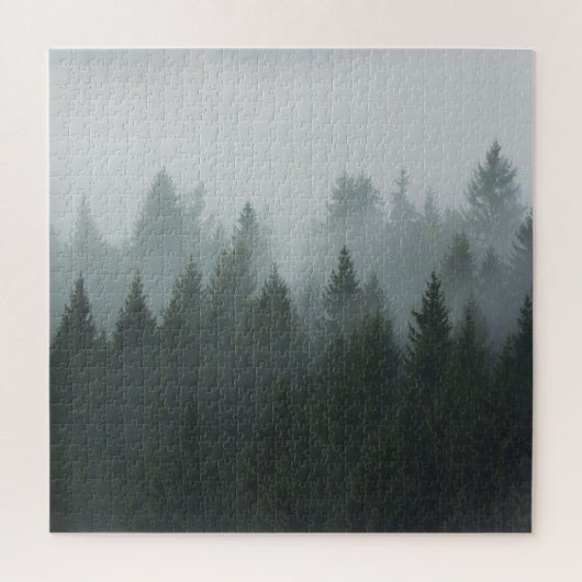 Misty Mountain Forest herfstmist Legpuzzel (Verticaal)