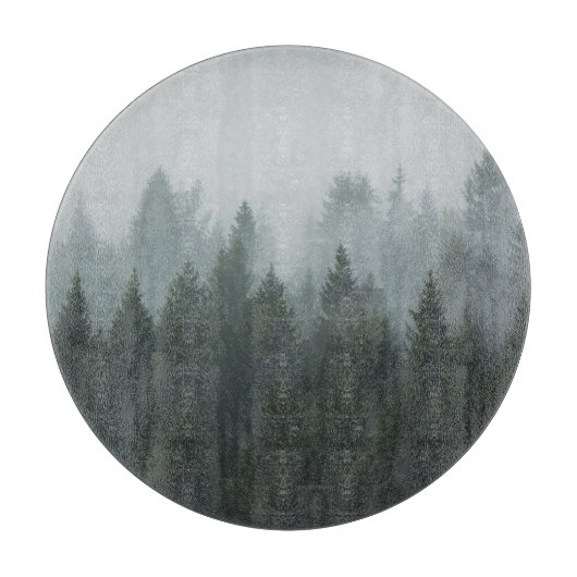 Misty Mountain Forest herfstmist Snijplank (Voorkant)