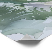 Misty Mountain Forest in Watercolor Poster (Hoek)