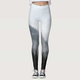 Misty Mountain Forest: Schilderachtig landschap Ui Leggings