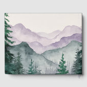 Misty Mountain Forest Waterverf bruiloft Gastenboek (Achterkant)