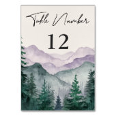 Misty Mountain Forest Waterverf bruiloft Kaart (Voorkant)