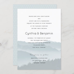 Misty Mountain Parents Invitation Wedding Kaart