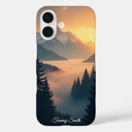 Misty Mountain Peak iPhone 16 Hoesje