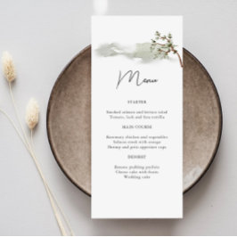 Misty Mountain Pine branch Wedding Menu
