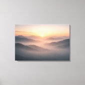 Misty Mountain Sunrise Landscape Canvas Print (Voorkant)
