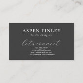 Misty Mountain Waterverf grijs Visitekaartje (Achterkant)