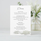 Misty Mountain Wedding Details Informatiekaartje (Staand voorkant)