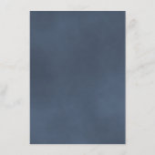 Misty Mountains Blauw Pine Forest Bruiloft Details Informatiekaartje (Achterkant)