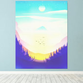 Misty Mountains Canvas Afdruk (Insitu (Houten vloer))