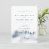 Misty Mountains I Formal Wedding Invitation Kaart (Staand voorkant)