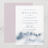 Misty Mountains III Faire-part de mariage informel