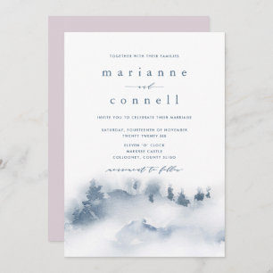 Misty Mountains III Informal Wedding Kaart