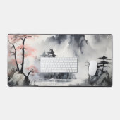 Misty Mountains Ink Schilderen Bureaumat (Keyboard & Muis)